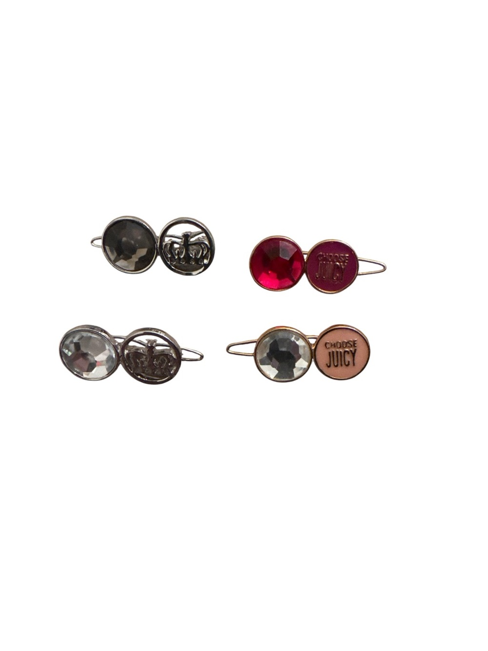 Juicy Couture Gold and Silver Dog Hair Clip Set